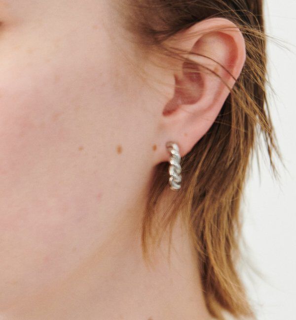  「【Sivelle./シヴェル】ステンレスツイストフープピアス」|リング|