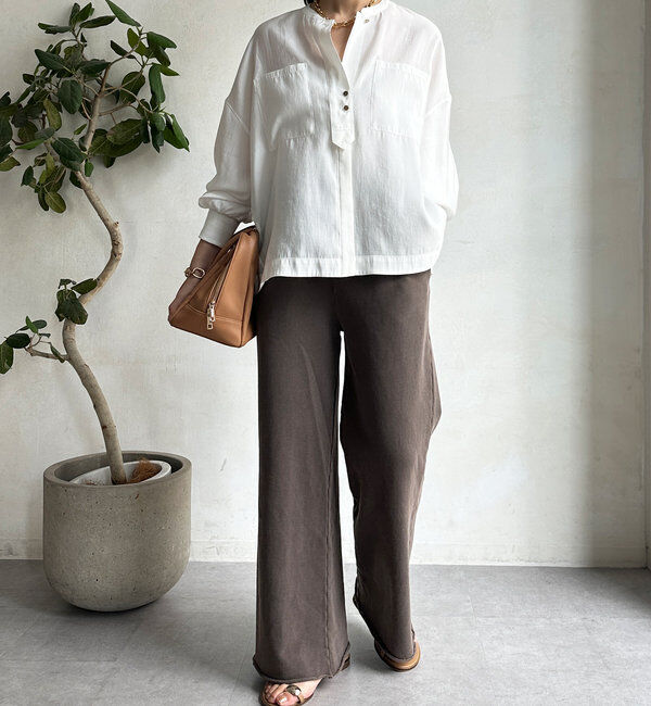  「【新色追加】リブブルゾン風シャツ」|シャツ・ブラウス|