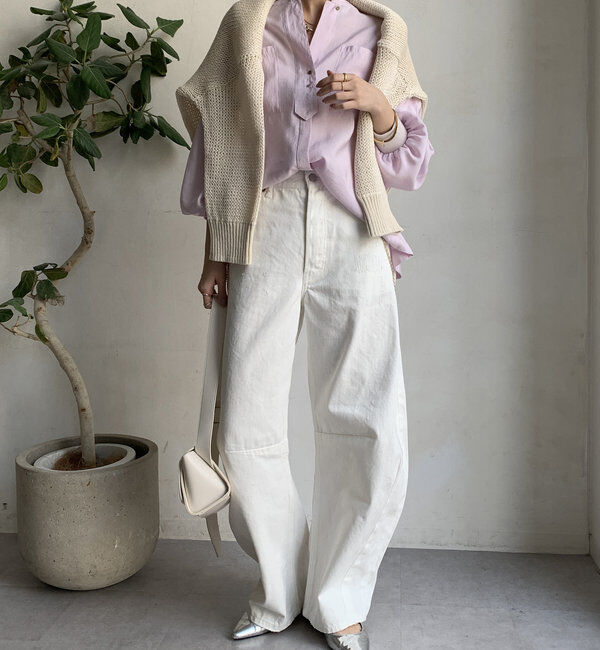  「【新色追加】リブブルゾン風シャツ」|シャツ・ブラウス|