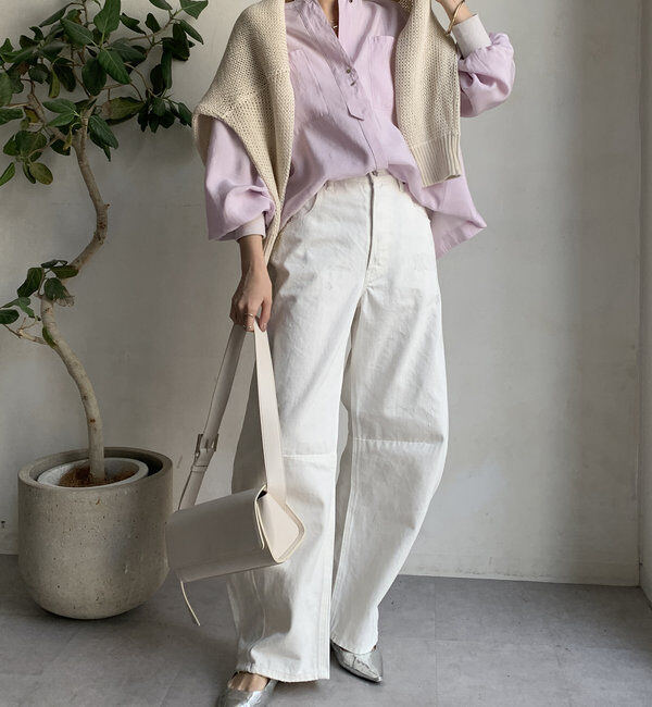  「【新色追加】リブブルゾン風シャツ」|シャツ・ブラウス|