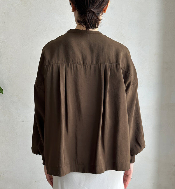  「【新色追加】リブブルゾン風シャツ」|シャツ・ブラウス|