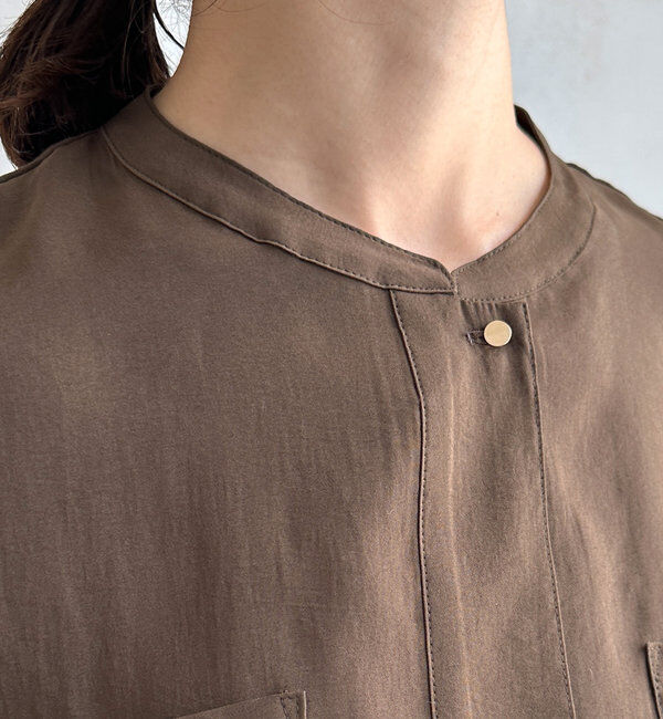  「【新色追加】リブブルゾン風シャツ」|シャツ・ブラウス|