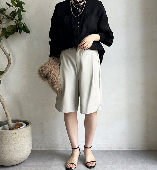  「【新色追加】リブブルゾン風シャツ」|シャツ・ブラウス|