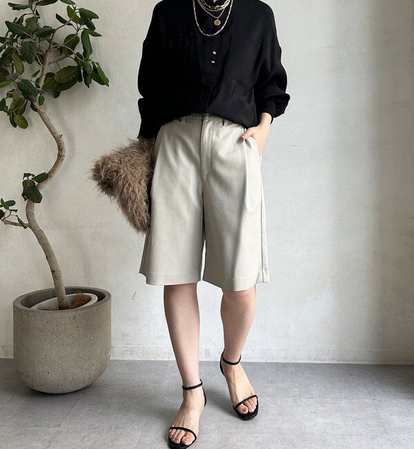  「【新色追加】リブブルゾン風シャツ」|シャツ・ブラウス|