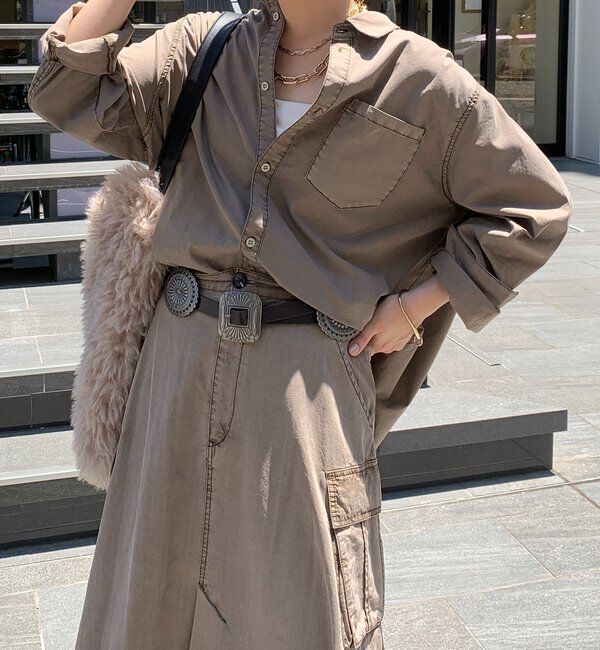  「リヨセルピグメントビッグシャツ」|シャツ・ブラウス|