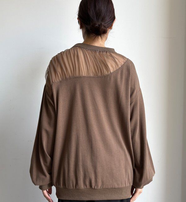  「【WEB限定】シアー切替カットソー」|Tシャツ・カットソー|