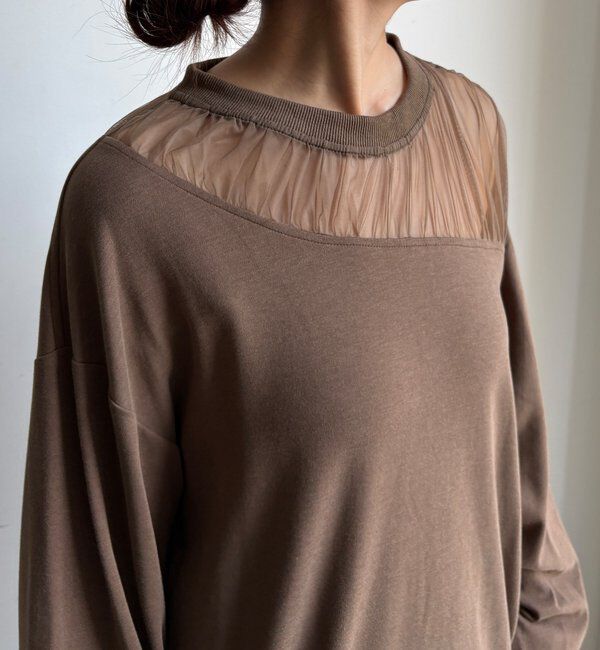  「【WEB限定】シアー切替カットソー」|Tシャツ・カットソー|