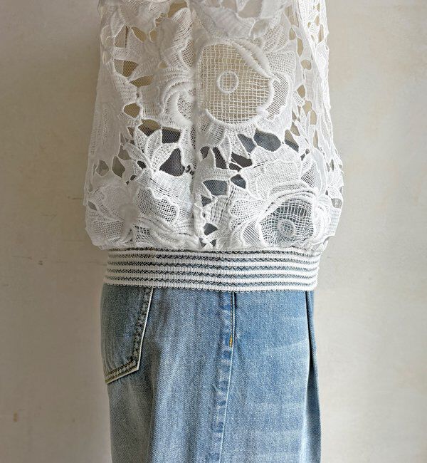  「【WEB限定】フラワーレースブルゾン」|ブルゾン・スタジャン|