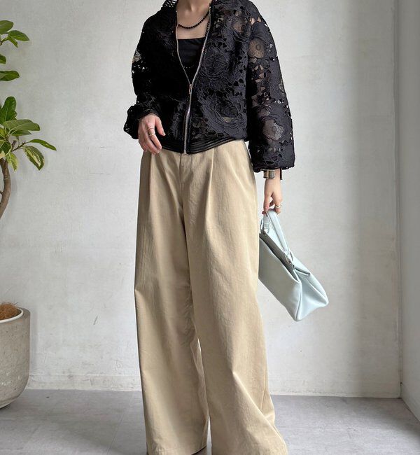  「【WEB限定】フラワーレースブルゾン」|ブルゾン・スタジャン|