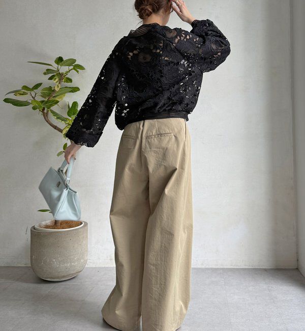  「【WEB限定】フラワーレースブルゾン」|ブルゾン・スタジャン|