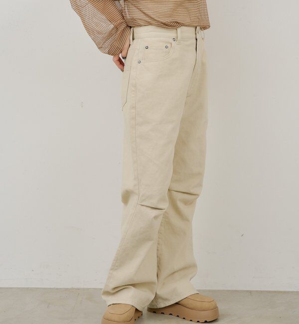  「【WHIMSIC/2サイズ展開/SETUP対応】コットンツイルニータックパンツ」|チノ|