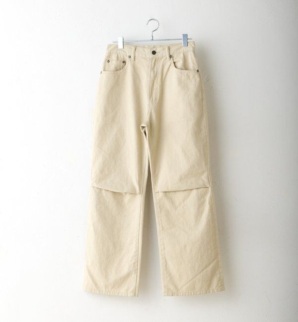  「【WHIMSIC/2サイズ展開/SETUP対応】コットンツイルニータックパンツ」|チノ|