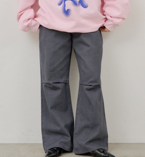  「【WHIMSIC/2サイズ展開/SETUP対応】コットンツイルニータックパンツ」|チノ|