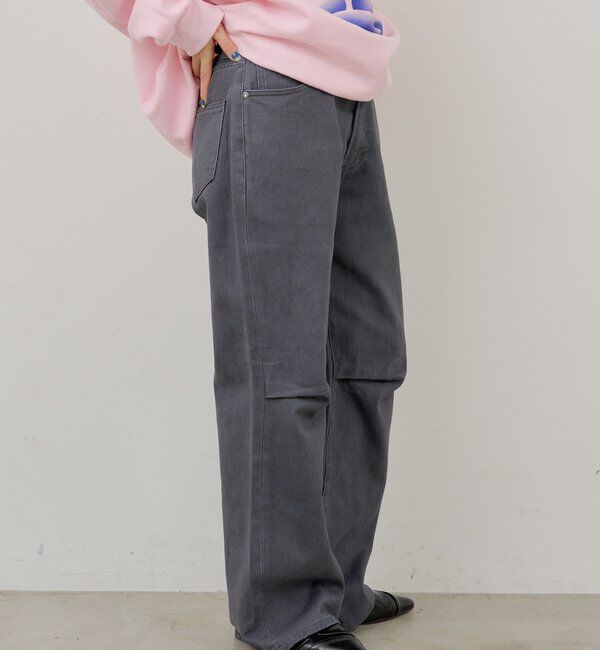  「【WHIMSIC/2サイズ展開/SETUP対応】コットンツイルニータックパンツ」|チノ|