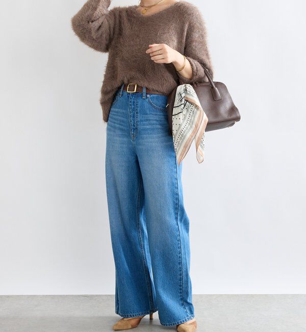  「【MONN.:.(モン)】バギーデニムパンツ」|デニム|