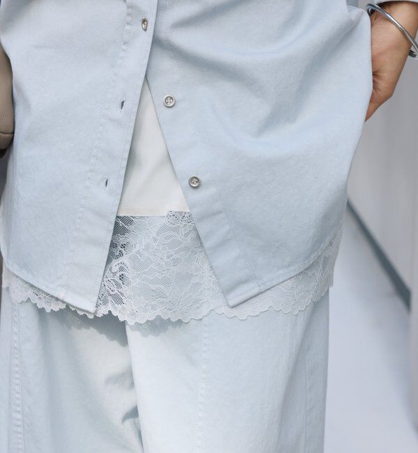  「【新色追加/鮮度抜群】レーストリムキャミソール」|シャツ・ブラウス|