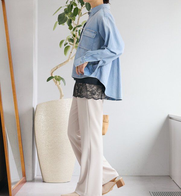  「【新色追加/鮮度抜群】レーストリムキャミソール」|シャツ・ブラウス|