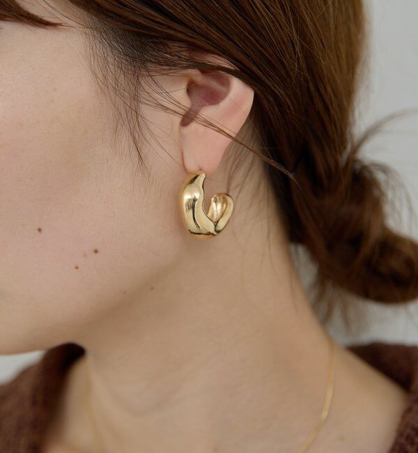  「プランプフープピアス」|リング|ゴールド