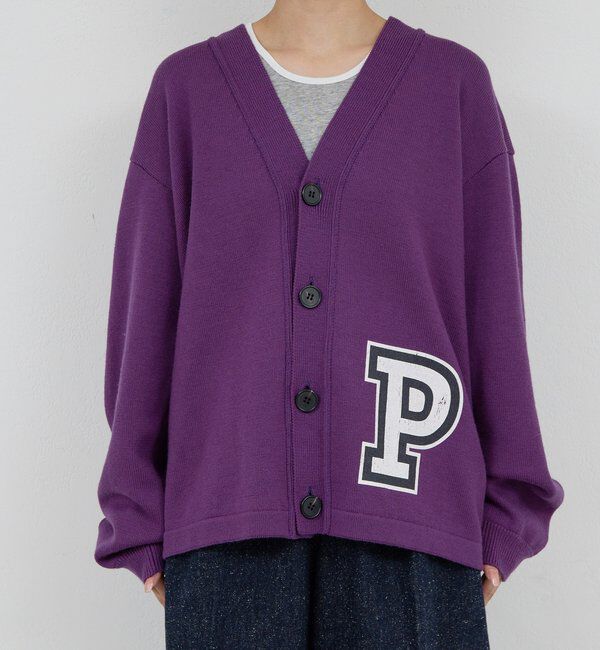  「【PEAS】レタードニットカーディガン」|ニット・セーター|