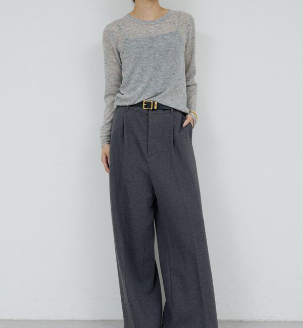  「【HERITANOVUM】 クルーリブニット」|ニット・セーター|