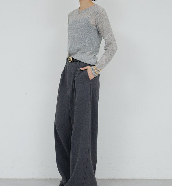  「【HERITANOVUM】 クルーリブニット」|ニット・セーター|