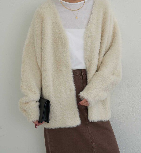  「【2WAY】フェザーヤーンカーデ」|ニット・セーター|