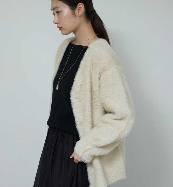  「【2WAY】フェザーヤーンカーデ」|ニット・セーター|
