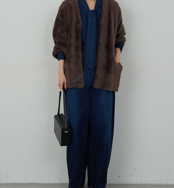  「【2WAY】フェザーヤーンカーデ」|ニット・セーター|