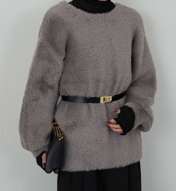  「【2WAY】フェザーヤーンカーデ」|ニット・セーター|