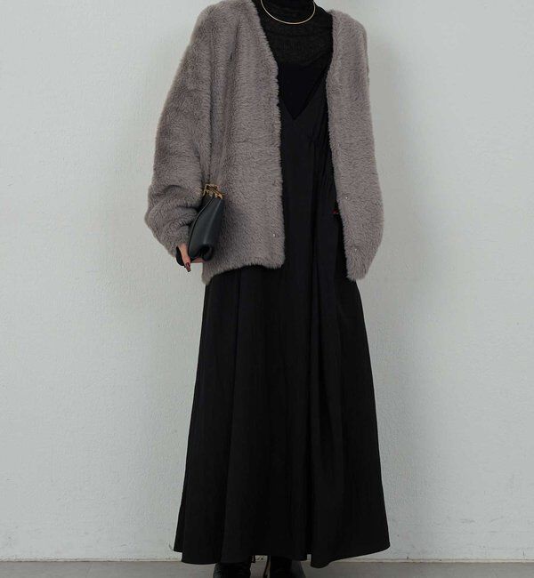  「【2WAY】フェザーヤーンカーデ」|ニット・セーター|