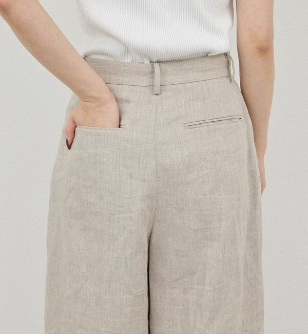 「【セットアップ対応】リネンハーフパンツ」|チノ|
