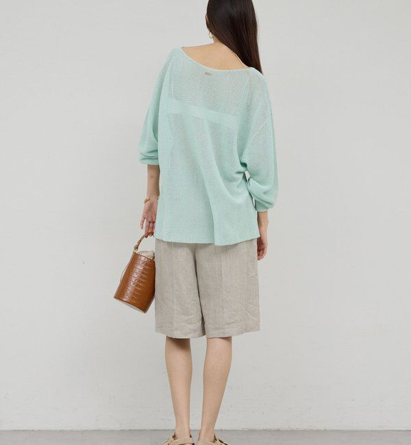  「【セットアップ対応】リネンハーフパンツ」|チノ|