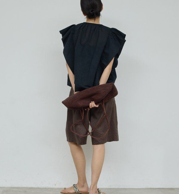  「【セットアップ対応】リネンハーフパンツ」|チノ|