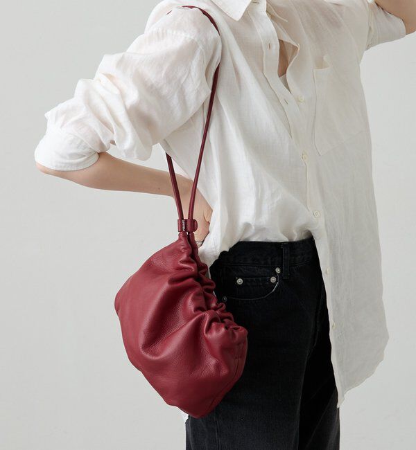  「レザー巾着4WAYショルダーバッグ」|ショルダー・メッセンジャー|