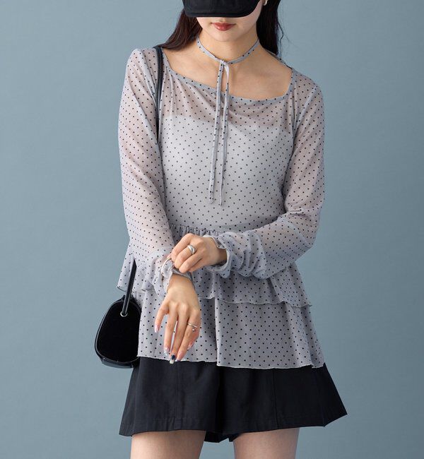  「ドットティアードプルオーバー」|Tシャツ・カットソー|