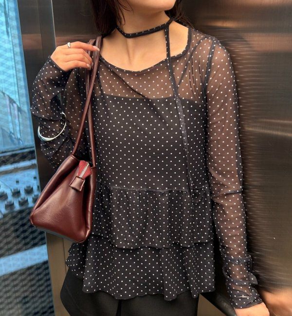  「ドットティアードプルオーバー」|Tシャツ・カットソー|ブラック