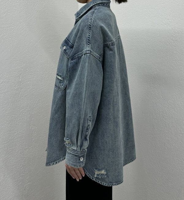  「ダメージデニムシャツ」|シャツ・ブラウス|