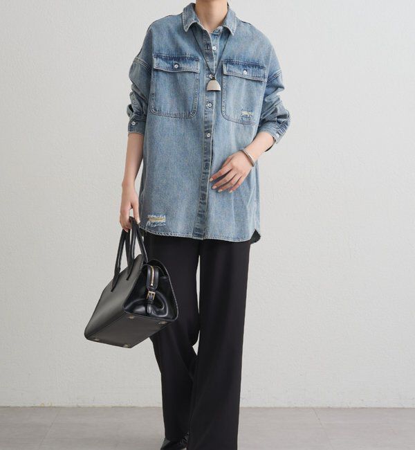  「ダメージデニムシャツ」|シャツ・ブラウス|