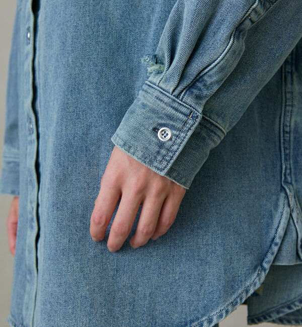  「ダメージデニムシャツ」|シャツ・ブラウス|