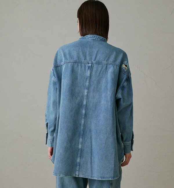  「ダメージデニムシャツ」|シャツ・ブラウス|