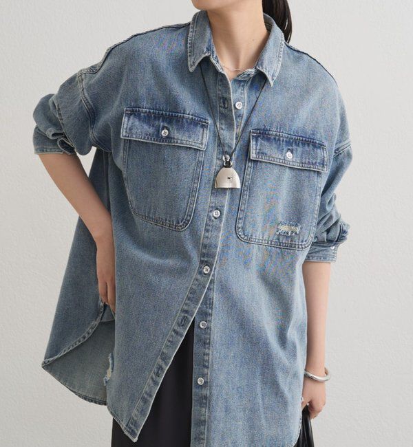  「ダメージデニムシャツ」|シャツ・ブラウス|