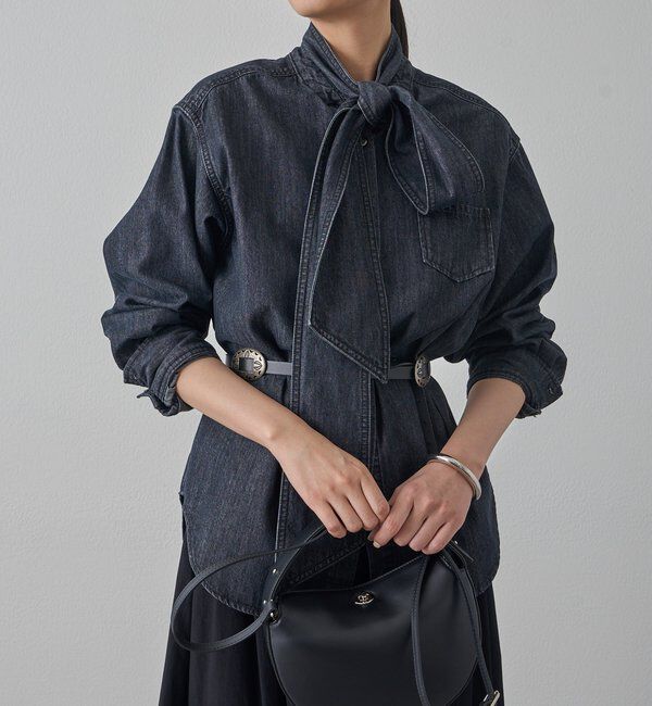  「デニムボウタイブラウス」|シャツ・ブラウス|