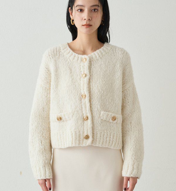  「【20周年限定】イタリアヤーン手編みニットカーデ」|ニット・セーター|