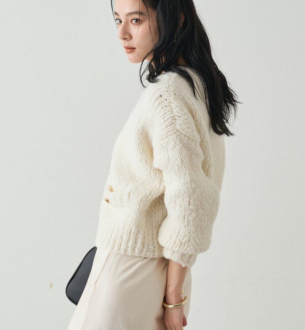  「【20周年限定】イタリアヤーン手編みニットカーデ」|ニット・セーター|