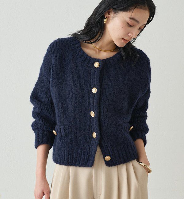  「【20周年限定】イタリアヤーン手編みニットカーデ」|ニット・セーター|