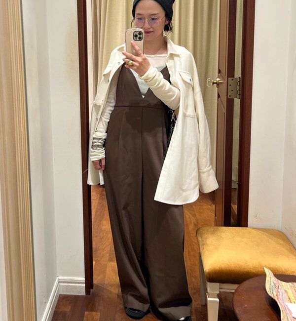  「【＠___kuuu__コラボカラー登場！】Vキャミサロペット」|ワンピース|