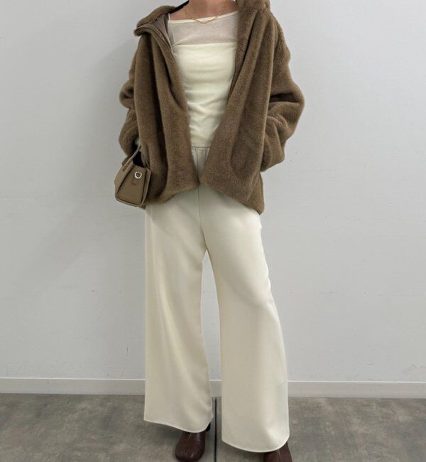  「フードフェイクファーブルゾン」|ベスト・ジレ|