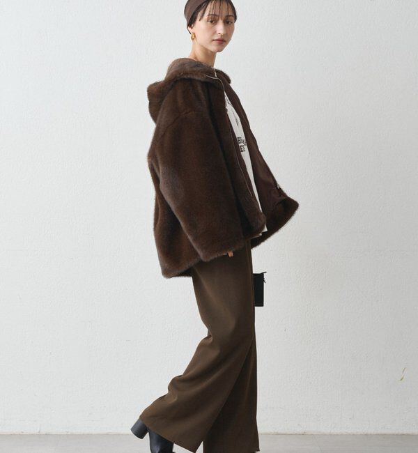  「フードフェイクファーブルゾン」|ベスト・ジレ|