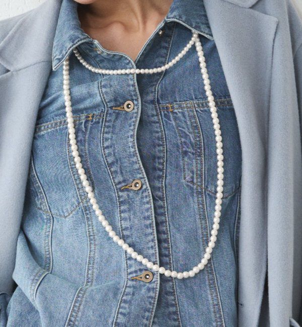  「【GALENA/ガレナ】パール2連ネックレス」|リング|オフホワイト