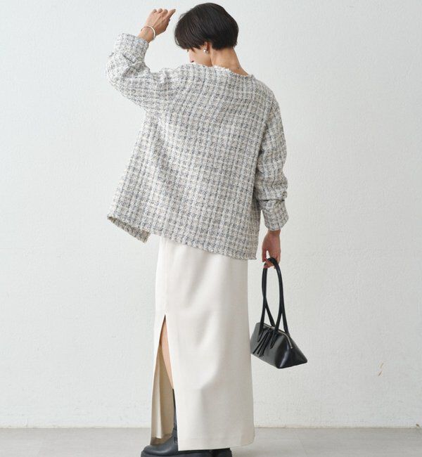  「スリットサテンタイトスカート」|スカート|